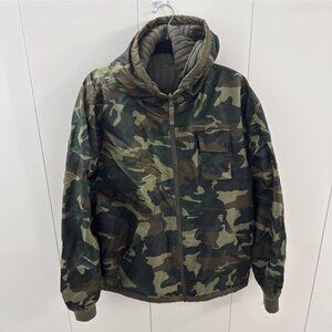 Schott NYC Men’s Reversible Camouflage Jacket Size XL Wool Blend Nylon